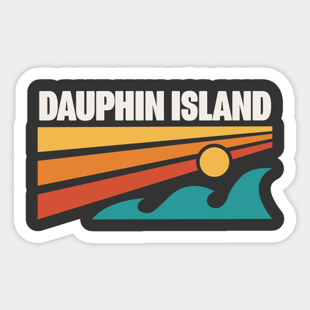 Dauphin Island Alabama Beach Mobile Bay Gulf of Mexico Sticker by PodDesignShop